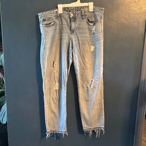 GAP Light Blue Distressed Boyfriend Jeans